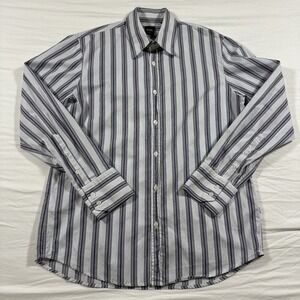 BOSS Hugo Boss Shirt Mens Slim Fit Striped Button Down Long Sleeve Size Large